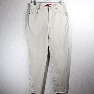 Gloria Vanderbilt Jeans Khaki Pants Boyfriend 12 M